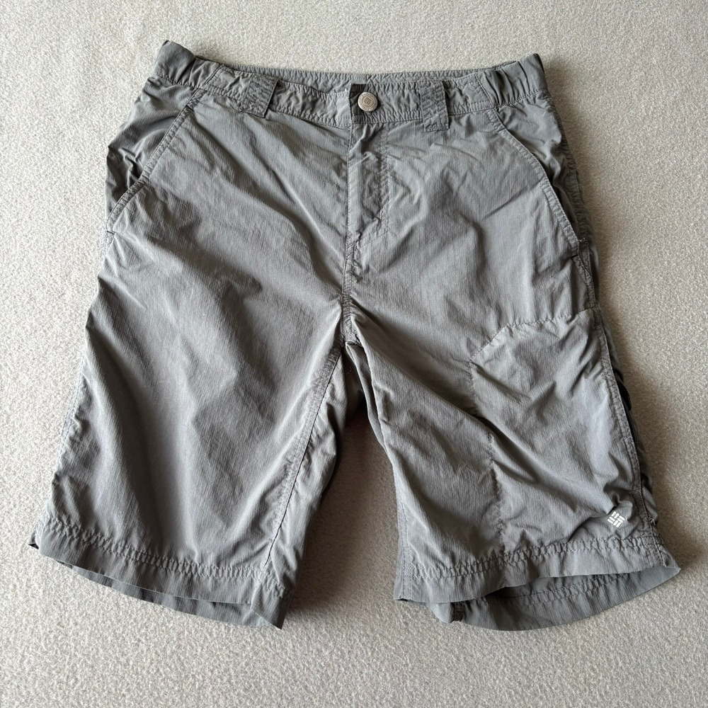 Columbia Hiking Shorts Mens 30 Gray‎ Omni-Shade Nylon Cargo Utility Gorpcore